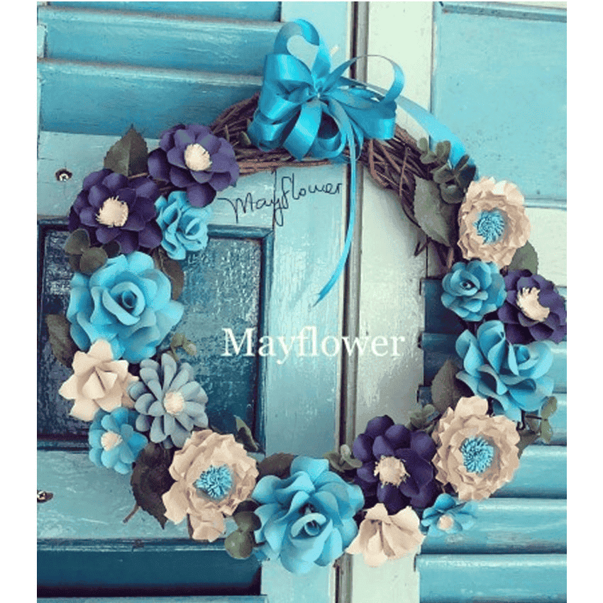 HOA TREO TƯỜNG MAYPAPERFLOWER XANH DƯƠNG 0028