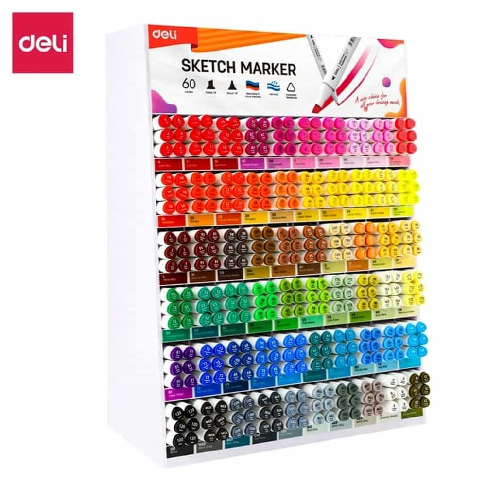 KỆ BÚT LÔNG MÀU ACRYLIC MARKER 36 CÂY DELI EMK2