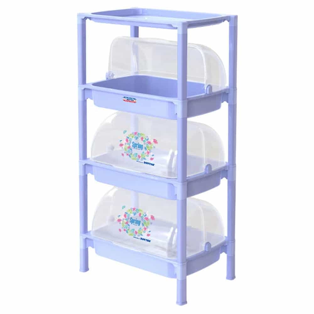 KỆ CHÉN NHỰA DUY TÂN NẮP LỚN 3 NGĂN 0380/3
