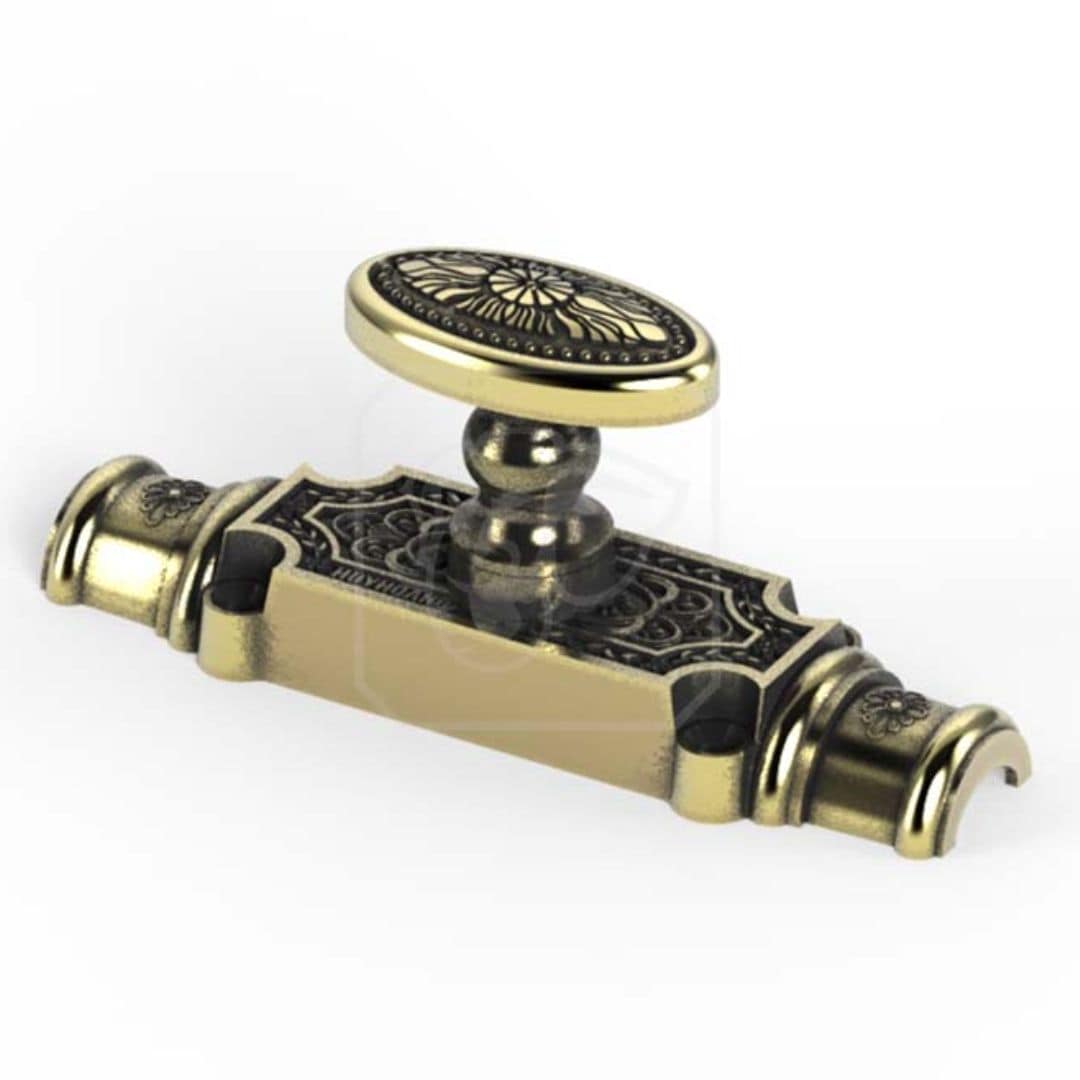 KHÓA CHỐT XOAY HH KEHCR02 ĐỒNG THAU CHO CỬA GỖ CAO CẤP