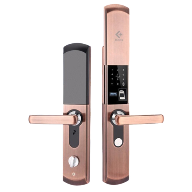 KHÓA CỬA GỖ – CỬA THÉP CHỐNG CHÁY THÔNG MINH KITOS DL072, IP65, LƯU TRỮ 100 VÂN TAY