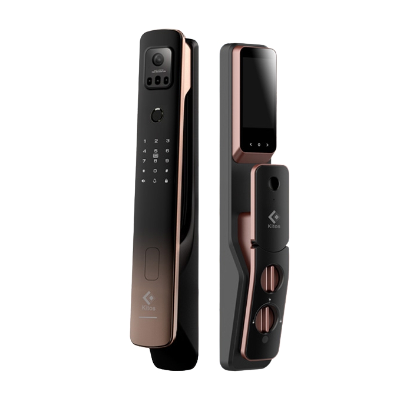 KHÓA CỬA GỖ THÉP THÔNG MINH KITOS 3D FACE X MỞ TỪ XA, CAMERA HIỂN THỊ