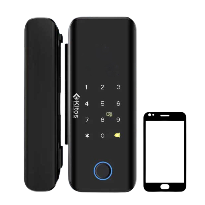 KHÓA CỬA KÍNH THÔNG MINH KITOS GL30 PRO VÂN TAY THẺ TỪ