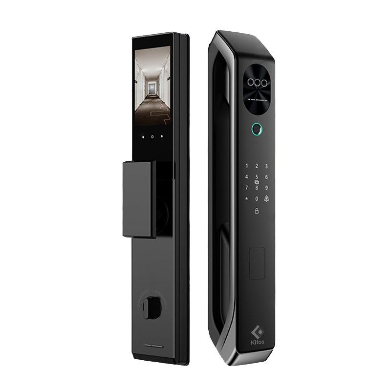 KHÓA CỬA THÔNG MINH KITOS X7 FACE ID - GỖ/THÉP CHỐNG CHÁY, MỞ CỬA TỪ XA, CAMERA HIỂN THỊ