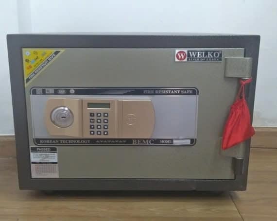 KÉT SẮT WELKO KS80 KHÓA ĐIỆN TỬ VÂN TAY CHỐNG CHÁY