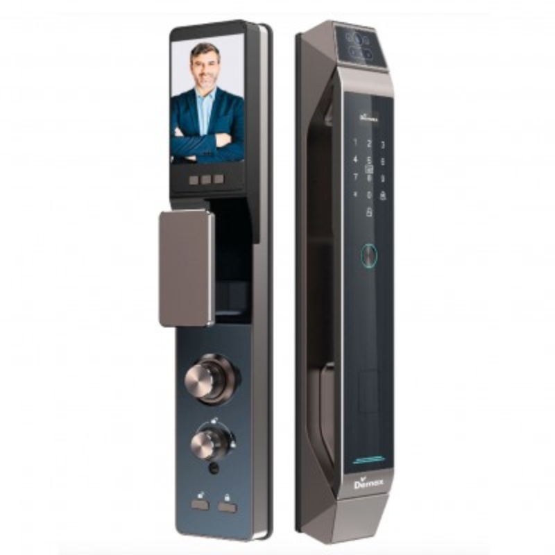 KHÓA THÔNG MINH DEMAX EL968 BROWN CNC FACE ID 3D CAO CẤP