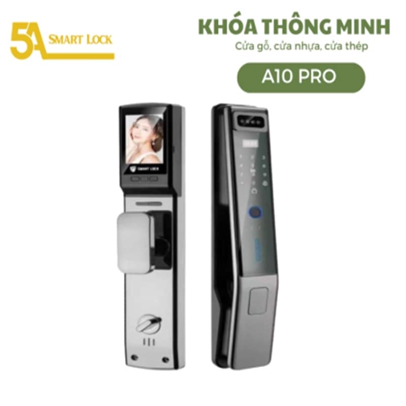 KHÓA VÂN TAY CỬA ĐẠI SẢNH 5A SMARTLOCK A10 PRO