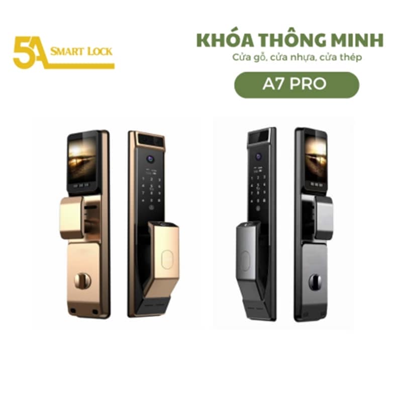KHÓA VÂN TAY CỬA ĐẠI SẢNH 5A SMARTLOCK A7 PRO