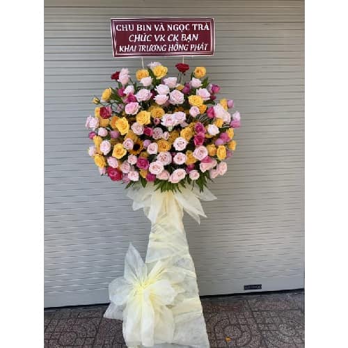 LẲNG HOA CHÚC MỪNG JF JFKCM007 (FREESHIP HCM)