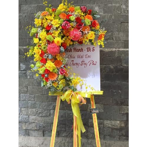 LẲNG HOA CHÚC MỪNG JF JFKCM030 (FREESHIP HCM)