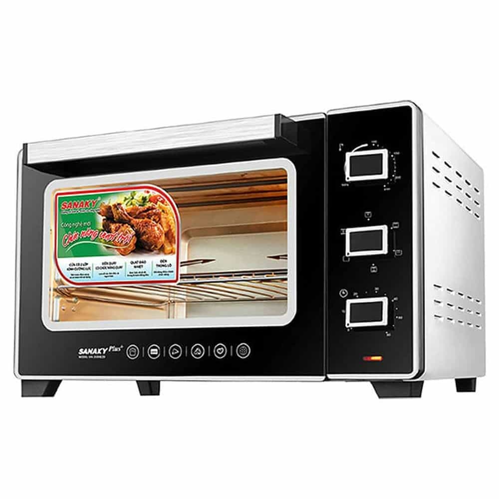 LÒ NƯỚNG THÙNG SANAKY 35 LÍT VH-3599N2D (1600W) (INOX) (ĐỐI LƯU) (REVIEW) (549X407X321)
