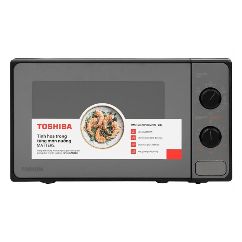 LÒ VI SÓNG TOSHIBA MM2-MG20PE(BM)VN 20L CÓ NƯỚNG