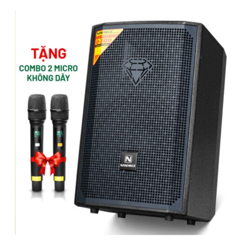 LOA KÉO KARAOKE NANOMAX Q-300 BASS 30CM 520W