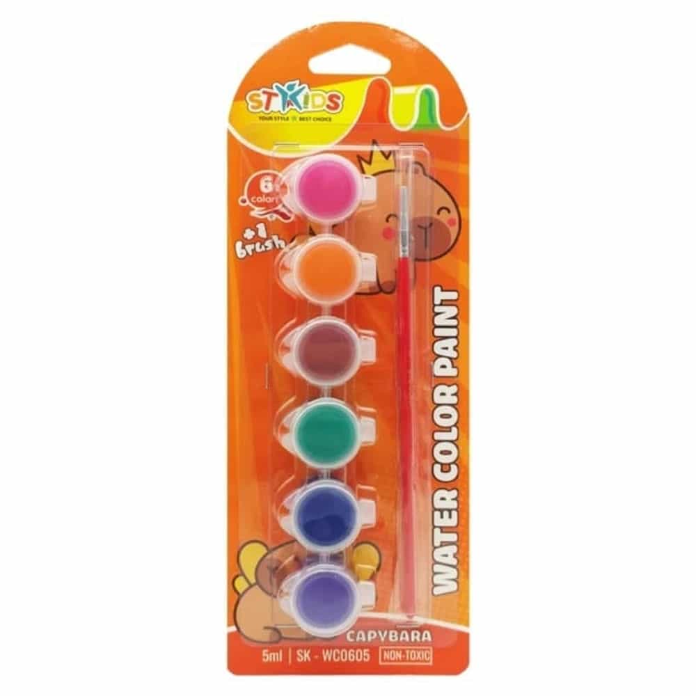 MÀU NƯỚC WATER COLOR PAINT 5ML KÈM CỌ STAKIDS SK-WC0605B