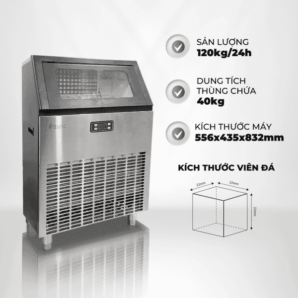 MÁY LÀM ĐÁ VIÊN P-EMIC 120KG/24H PK-120