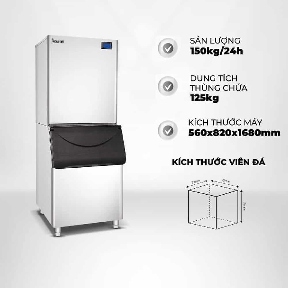 MÁY LÀM ĐÁ VIÊN P-EMIC 150KG/24H PD-150