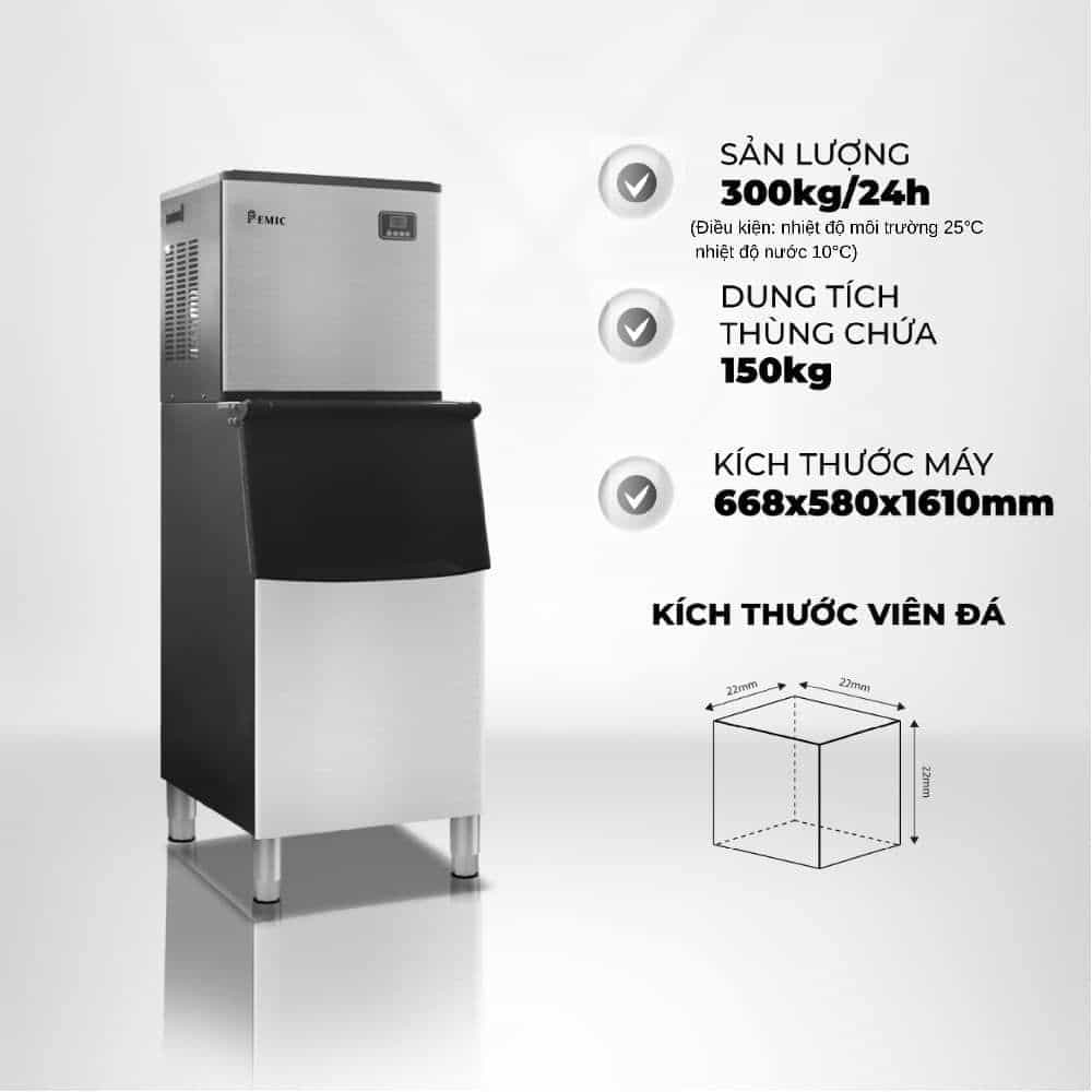 MÁY LÀM ĐÁ VIÊN P-EMIC 220KG/24H PK-220