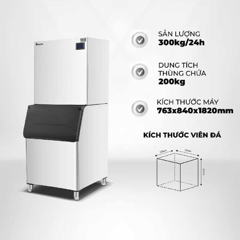 MÁY LÀM ĐÁ VIÊN P-EMIC 270KG/24H XJ800A-CN