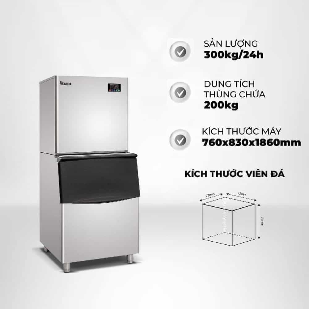 MÁY LÀM ĐÁ VIÊN P-EMIC 300KG/24H P300W