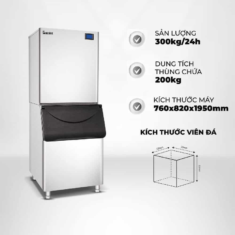 MÁY LÀM ĐÁ VIÊN P-EMIC 300KG/24H PD-300