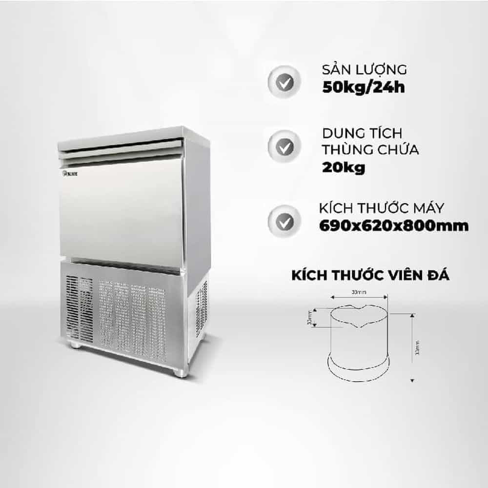 MÁY LÀM ĐÁ VIÊN P-EMIC 38KG/24H AZ-43A (R)
