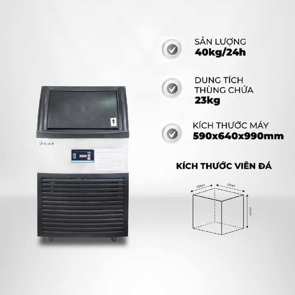 MÁY LÀM ĐÁ VIÊN P-EMIC 40KG/24H PD-40