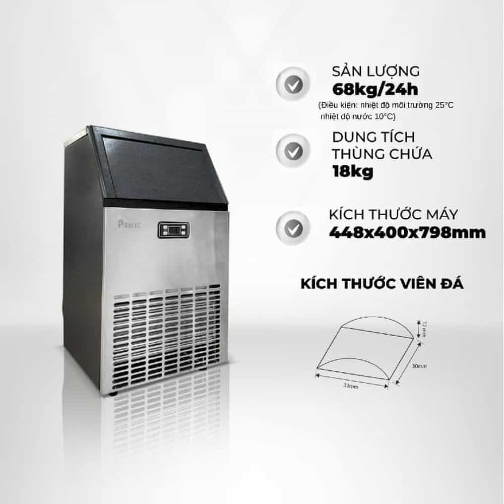 MÁY LÀM ĐÁ VIÊN P-EMIC 45KG/24H PK-45Y
