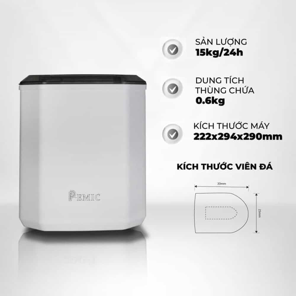 MÁY LÀM ĐÁ VIÊN P-EMIC 500KG/24H PD-500