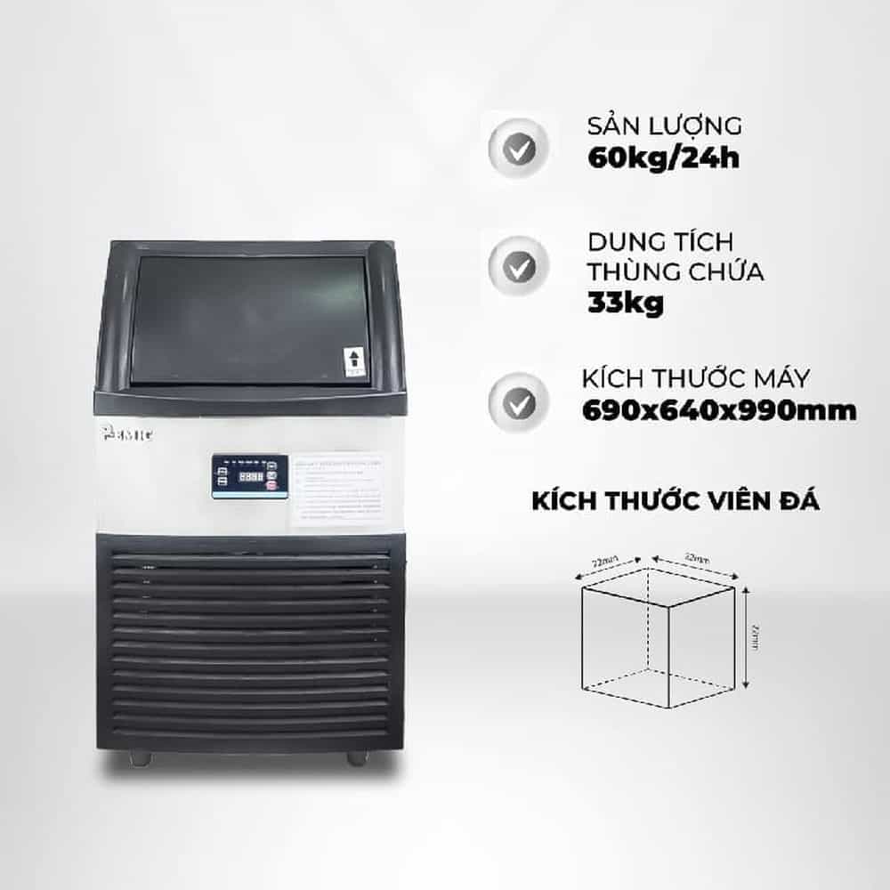 MÁY LÀM ĐÁ VIÊN P-EMIC 60KG/24H PD-60