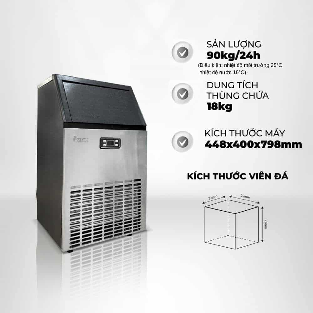 MÁY LÀM ĐÁ VIÊN P-EMIC 65KG/24H PK-65
