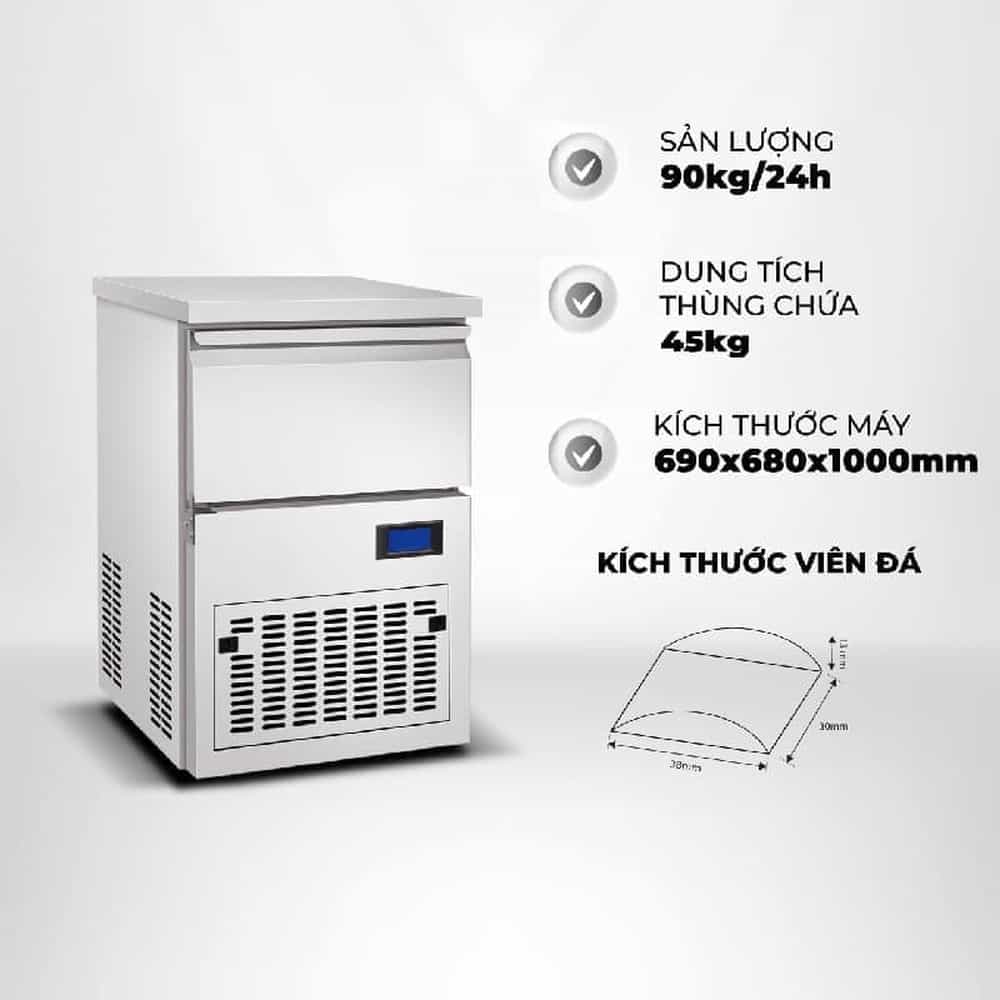 MÁY LÀM ĐÁ VIÊN P-EMIC 90KG/24H P90A-Y