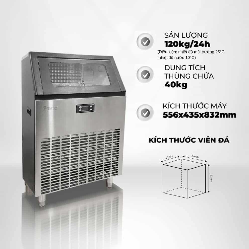 MÁY LÀM ĐÁ VIÊN P-EMIC 90KG/24H PK-90