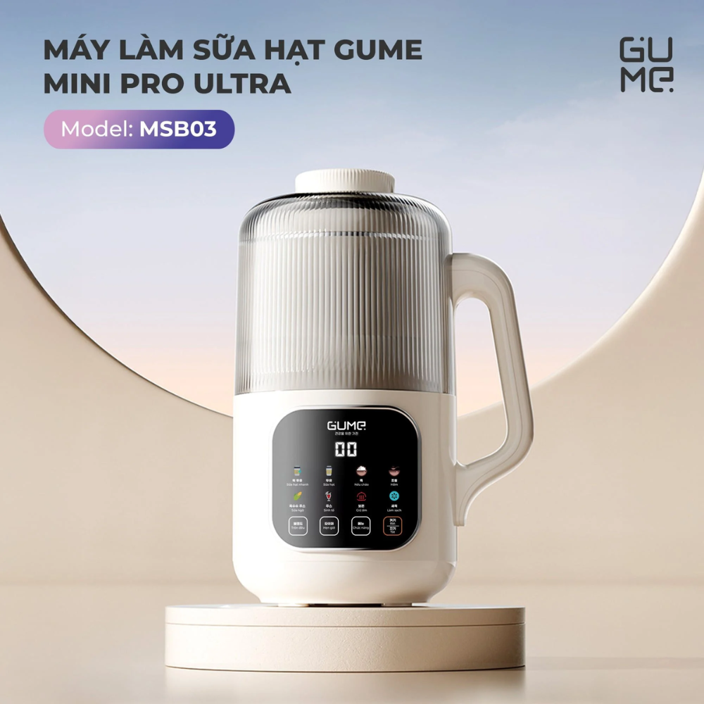 MÁY LÀM SỮA HẠT GUME MSB03 MINI PRO ULTRA 1200ML 1000W
