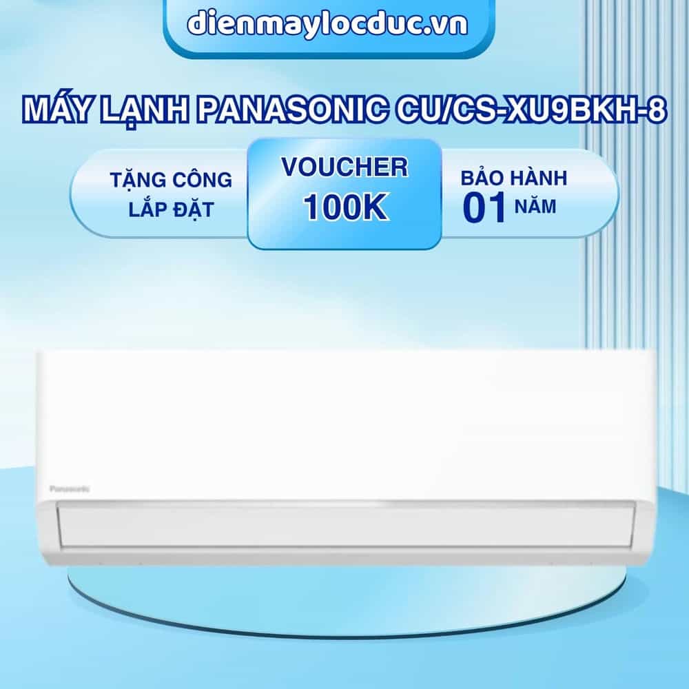 MÁY LẠNH TREO TƯỜNG INVERTER PANASONIC 1.0HP CU/CS-XU9BKH-8 (9550BTU)