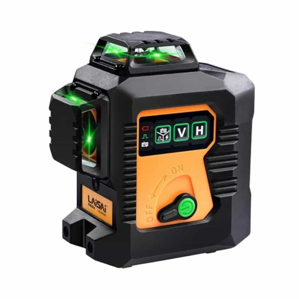 MÁY LASER CÂN BẰNG 12 TIA XANH LAISAI LSG6666 – 3 BÓNG LED, TIA 360°