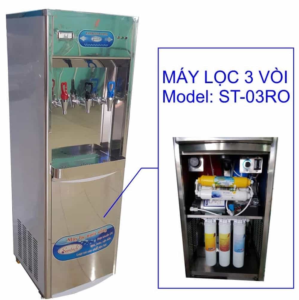 [MIỄN PHÍ LẮP ĐẶT] MÁY LỌC NƯỚC NÓNG LẠNH NGUỘI SUNTECH 6 LÕI ST-03RO