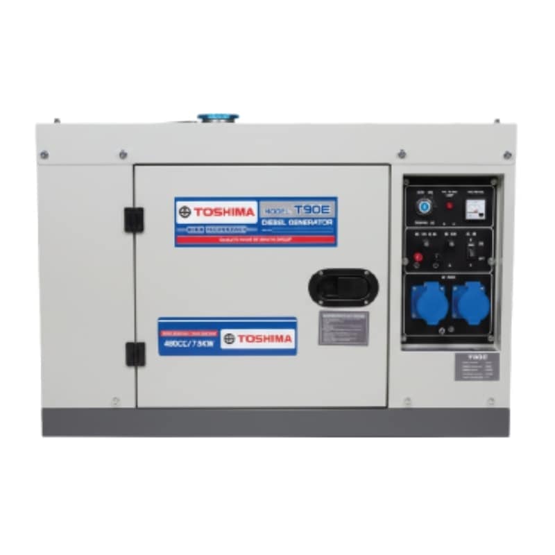 MÁY PHÁT ĐIỆN DIESEL TOSHIMA T100E – 9KW, ĐỀ ĐIỆN, 1 PHA
