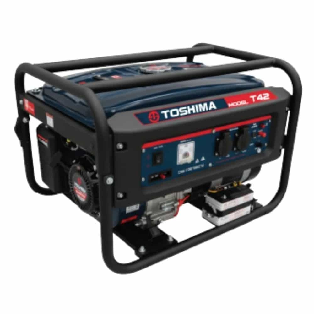 MÁY PHÁT ĐIỆN TOSHIMA T42 CHẠY XĂNG 3.2KW MẠNH MẼ