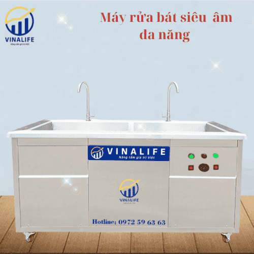 MÁY RỬA CHÉN SIÊU ÂM CÔNG NGHIỆP VINALIFE VNL-MRB-2000 2 BỂ INOX 304