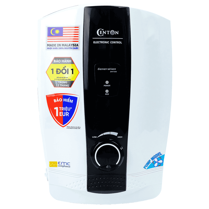 MÁY TẮM NÓNG TRỰC TIẾP KHÔNG BƠM CENTON 8338E (4.5KW)