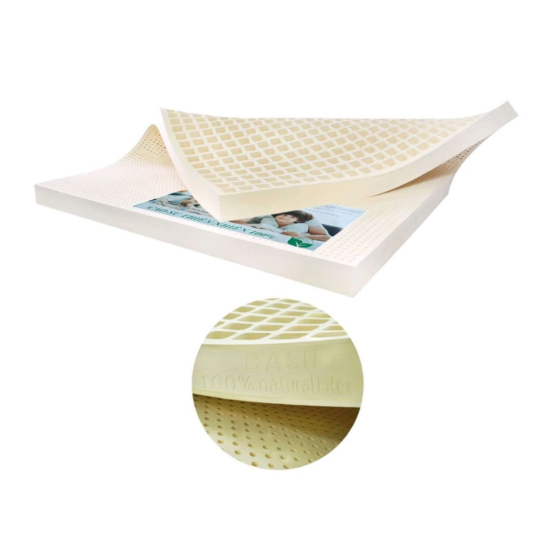 NỆM CAO SU THIÊN NHIÊN BASU 180X200X10-NATURAL LATEX