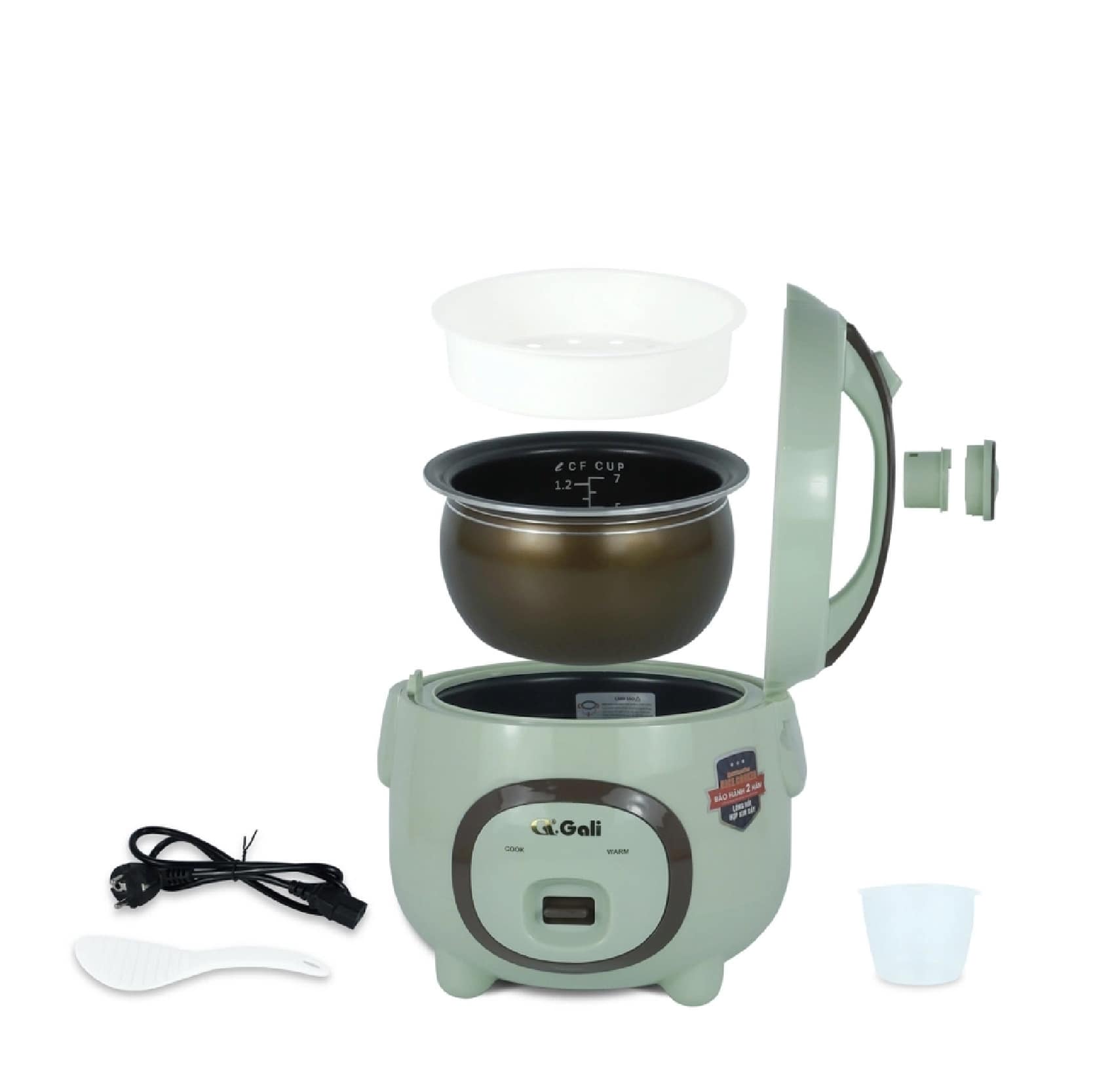 NỒI CƠM ĐIỆN NẮP GÀI GALI GL-1712B 1.2 LÍT CHỐNG DÍNH POLY-FLON