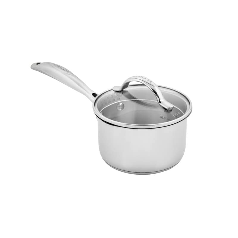NỒI INOX SCANPAN STS 14CM 1.2L ĐÁY 3 LỚP NẮP KÍNH LỌC