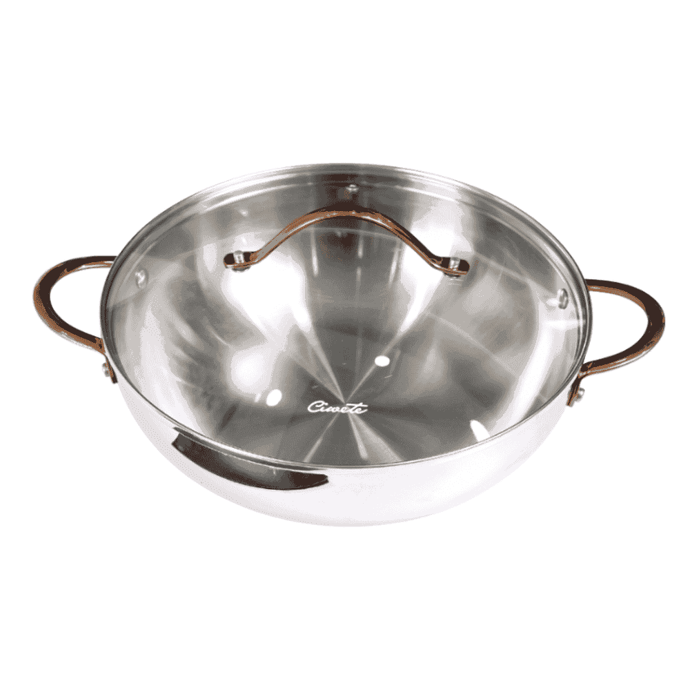NỒI LẨU ĐƠN INOX 304   CIWETE   SS0105-B   ĐƯỜNG KÍNH 32CM, LÒNG SÂU 3 LỚP