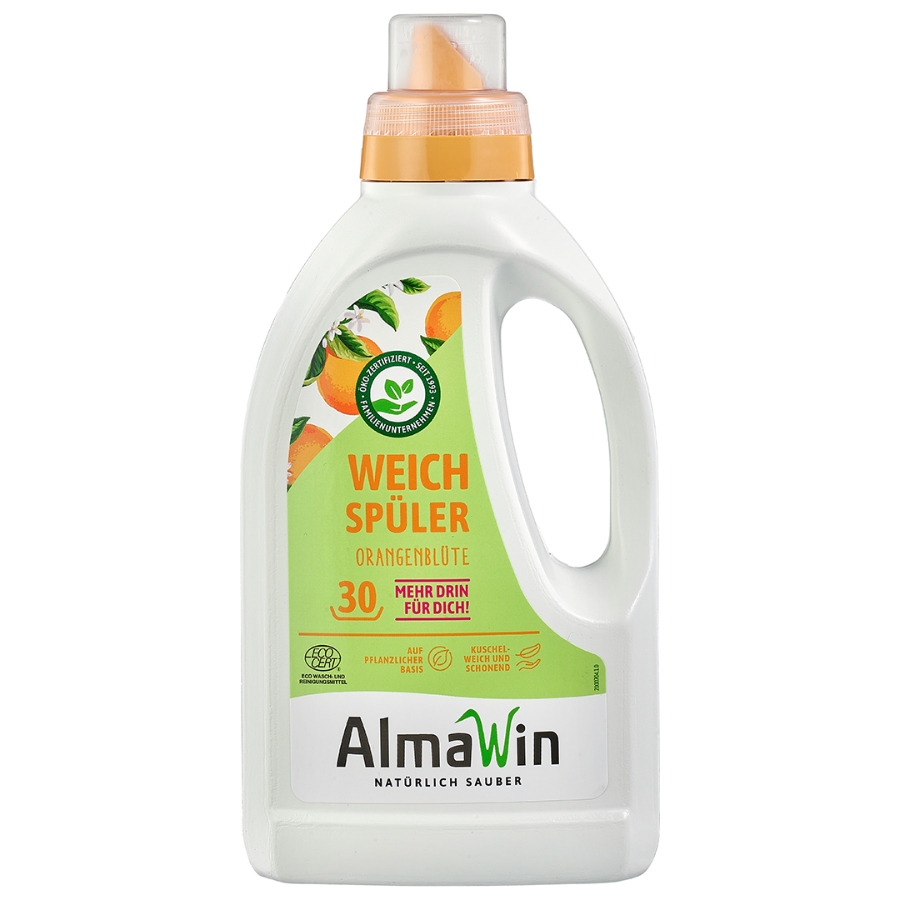 NƯỚC XẢ VẢI ALMAWIN HỮU CƠ HƯƠNG CAM 750ML | HÃNG ALMAWIN | MODEL HMH.8013750 | MỀM MẠI LÂU DÀI, HƯƠNG CAM TƯƠI MÁT.