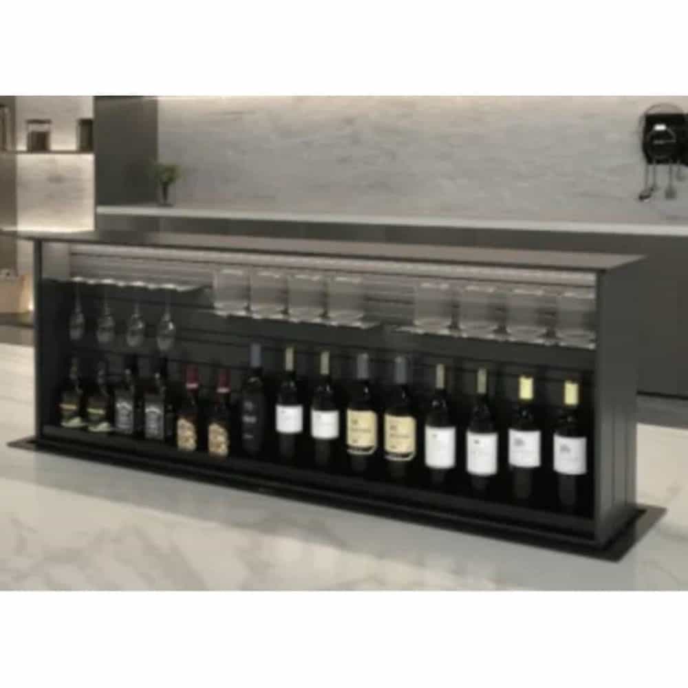 QUẦY TỦ RƯỢU NÂNG HẠ ĐIỆN DÙNG CHO BÀN ĐẢO INOX GERARI GRD.900