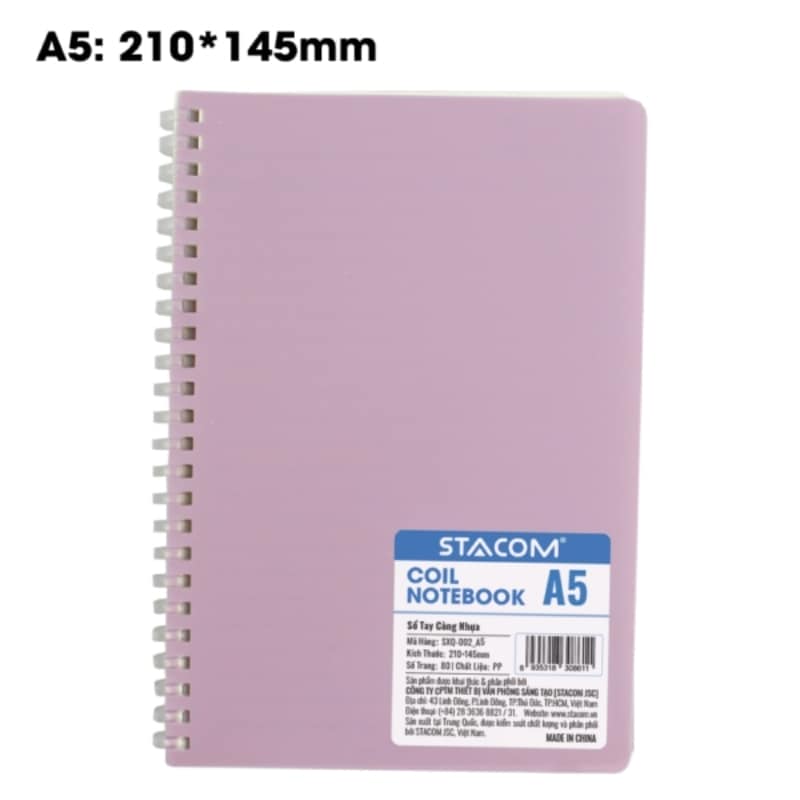 SỔ TAY CÒNG A5 80 TRANG 80GR STACOM SXQ-002-A5