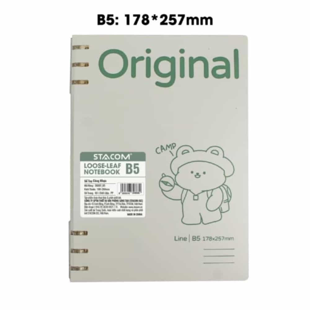 SỔ TAY CÒNG B5 40 TRANG 80GR STACOM SK007-B5