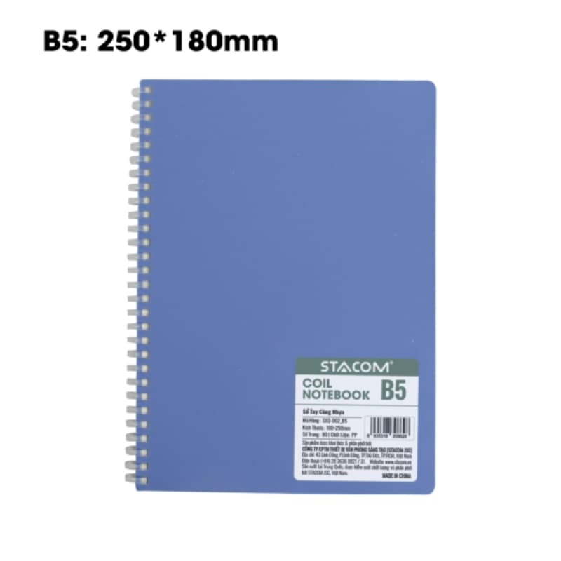 SỔ TAY CÒNG B5 80 TRANG 80GR STACOM SXQ-002-B5
