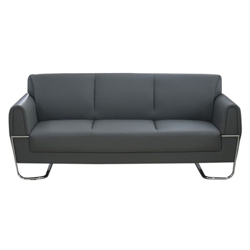 SOFA BĂNG BA BỌC DA ĐEN CAO CẤP THE ONE (HÒA PHÁT) SF711-3-DA